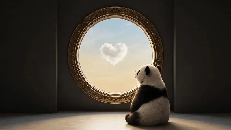 Panda à l'encre, illustration Studio Bamboo pour la refonte de site web à La Rochelle